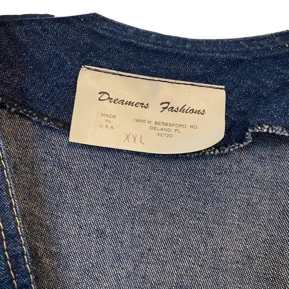 Vintage Vest Men's Motorcycle Biker Denim American Voyager Association USA 2XL - Picture 3 of 7